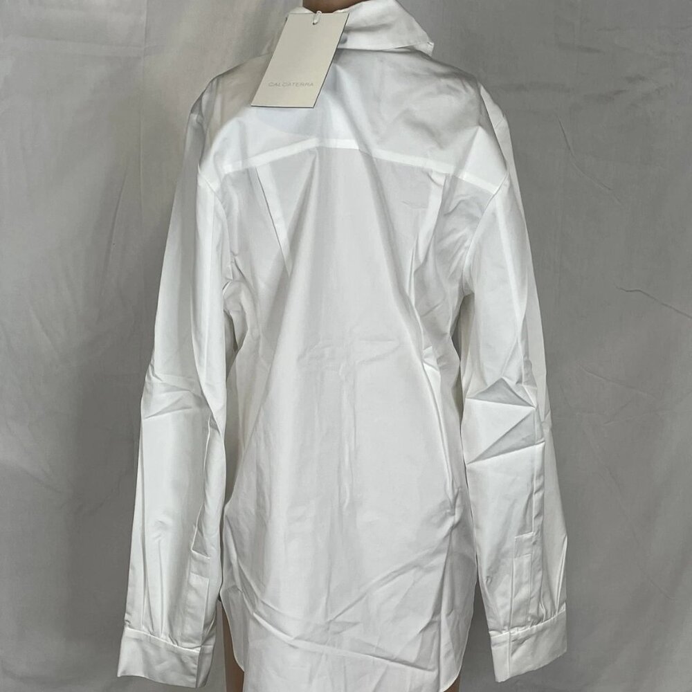 New Calcaterra Women’s Basic Button-Up Blouse Whi… - image 5